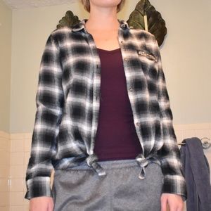 Black and White Plaid Flannel
